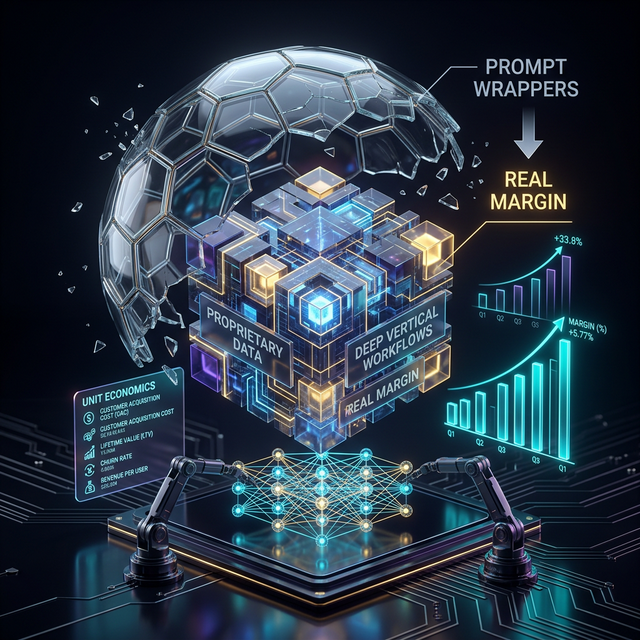 [글로벌 AI 리포트] '프롬프트 래퍼'의 종말과 실질 마진의 시대: 2026 AI 비즈니스 생존 전략
